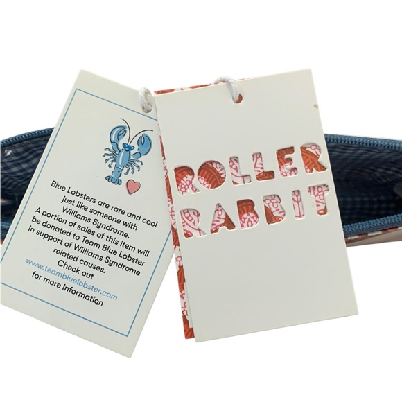 🦞 NWT small Roller Rabbit Lobster Print Cosmetic Pouch. RARE 🦞 - Picture 7 of 10